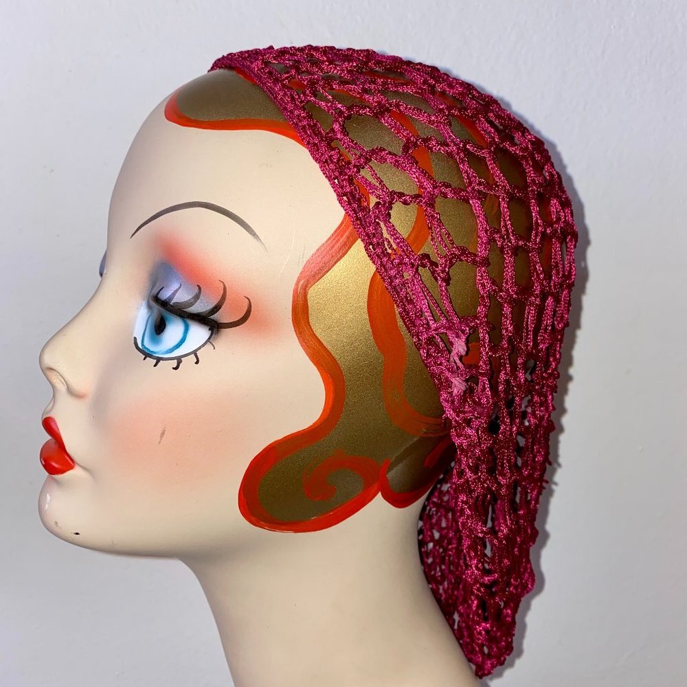 Wine Pinup Retro rockabilly Vintage Hair Snood Hair Net